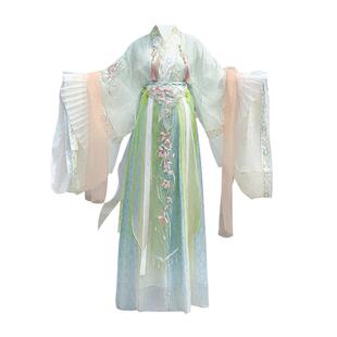 十二深衣原创汉服女2026新款魏晋南北朝神仙服交领齐腰刺绣套装