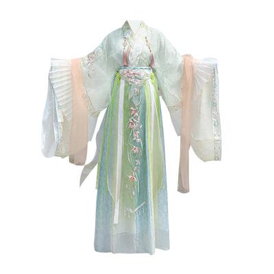 原创魏晋风骨神仙衣2026春款度假汉服薄纱交领刺绣飘逸国风套装