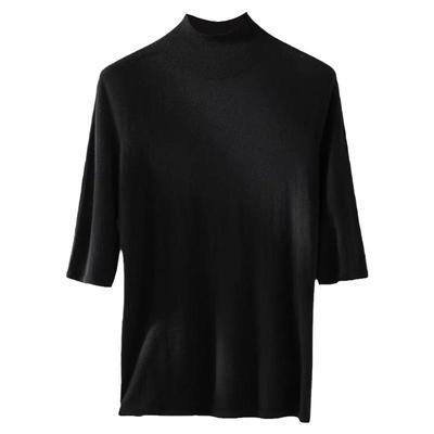 羊毛套头半高领针织打底