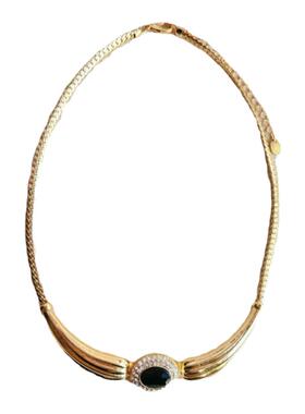 黑色宝石chocker复古简约项链