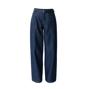 ASA\UCA复古时髦前移分割_微光经典斜纹原牛色牛仔裤长裤五分裤