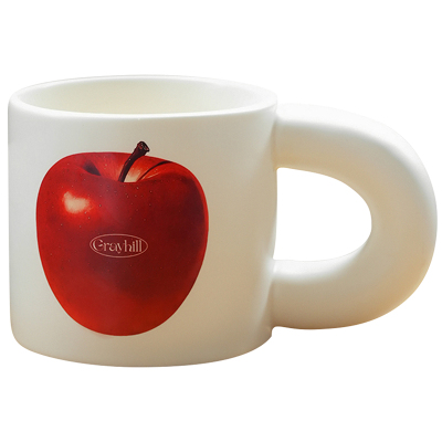 小众马克杯创意苹果图案咖啡杯
