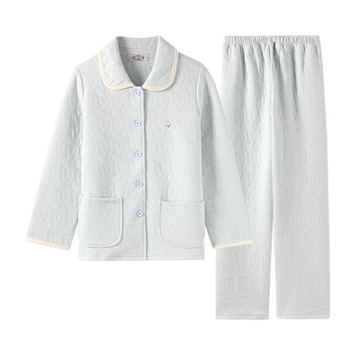 美标女士空气棉三层夹棉长袖套装