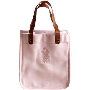 特价！迪士尼米奇米妮帆布防水防油手提袋小号便当包手提包拎包