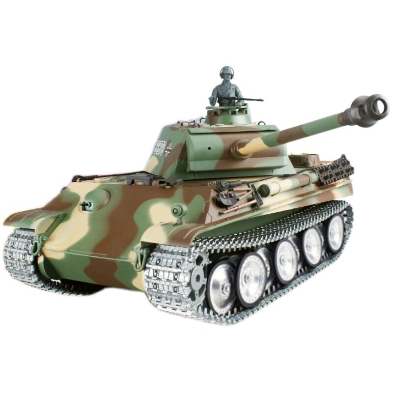 恒龙超大遥控坦克发射冒烟亲子对战履带式模型充电动男孩玩具车