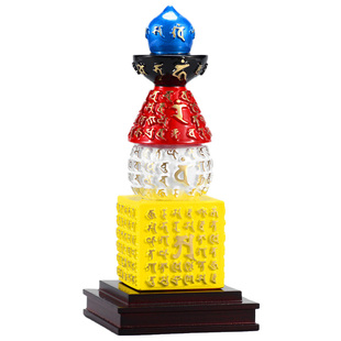 铜一切如来心秘密全身舍利宝箧印陀罗尼塔宝箧印塔五轮塔佛塔摆件