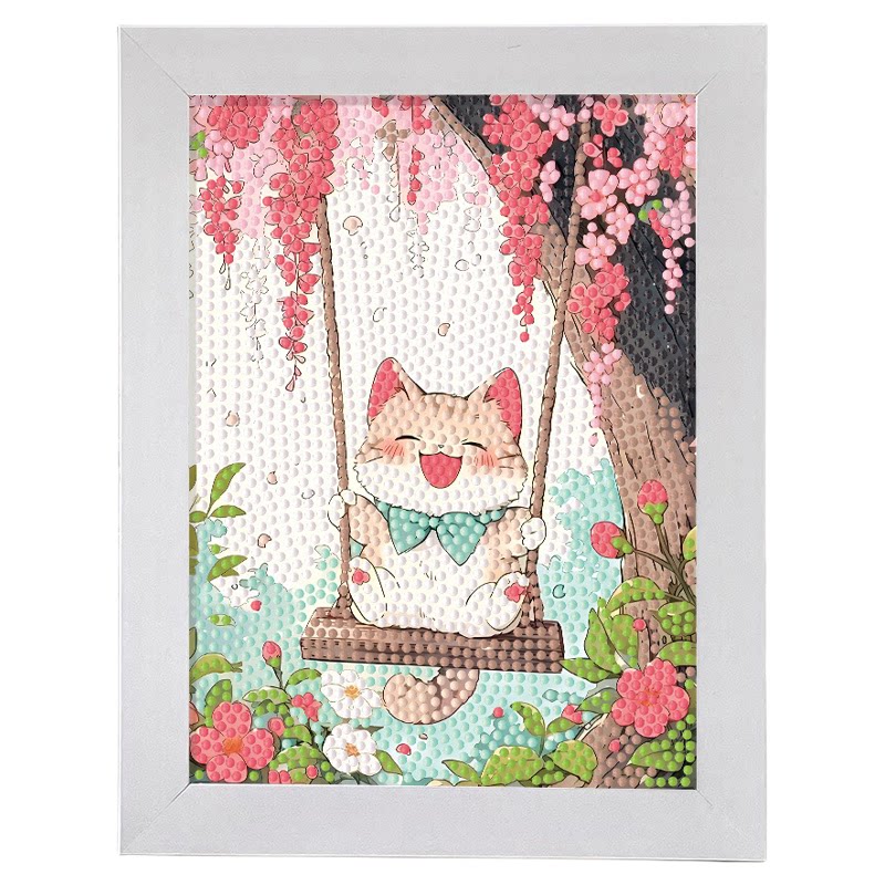 买二领券减10可爱猫咪熊猫钻石画
