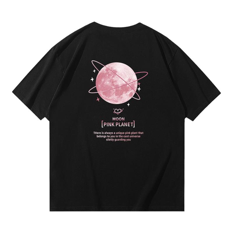nasa宇航员联名粉色星球短袖t
