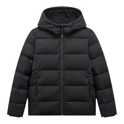 特步科技连帽三防外套羽绒服