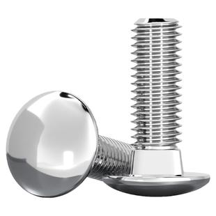 美制英制304/316不锈钢半圆头四方颈马车螺丝圆头货架桥架螺栓杆