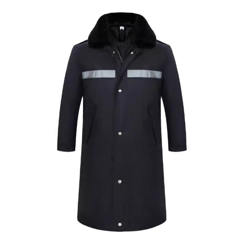 保安工作服冬装羽绒大衣棉服棉大衣冬装工装冬季服装反光冷库防寒