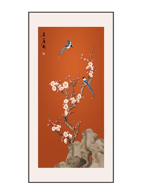 玄关可定制装饰画中式