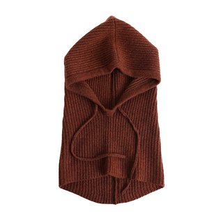 一件过冬【魔法帽】100%cashmere山羊绒帽子围脖一体连帽保暖围巾