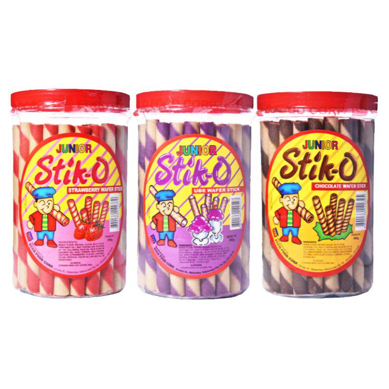 Stik O Junior Strawberry, Chocolat & Ube Wafer Sticks 380g