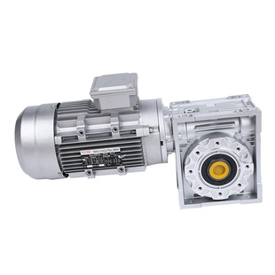 NMRV涡轮蜗杆减速机带电机铝壳三相380两相220单相调速定速变速机
