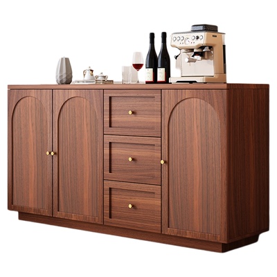 落地餐边柜靠墙一体储物柜子