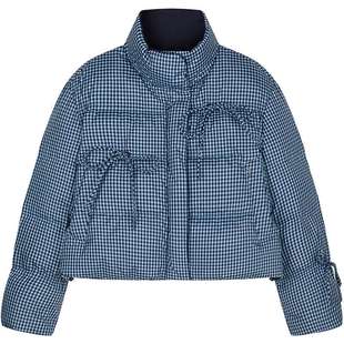 TeenieWeenie小熊女装羽绒服25冬新款舒适格子单色双面穿风格外套