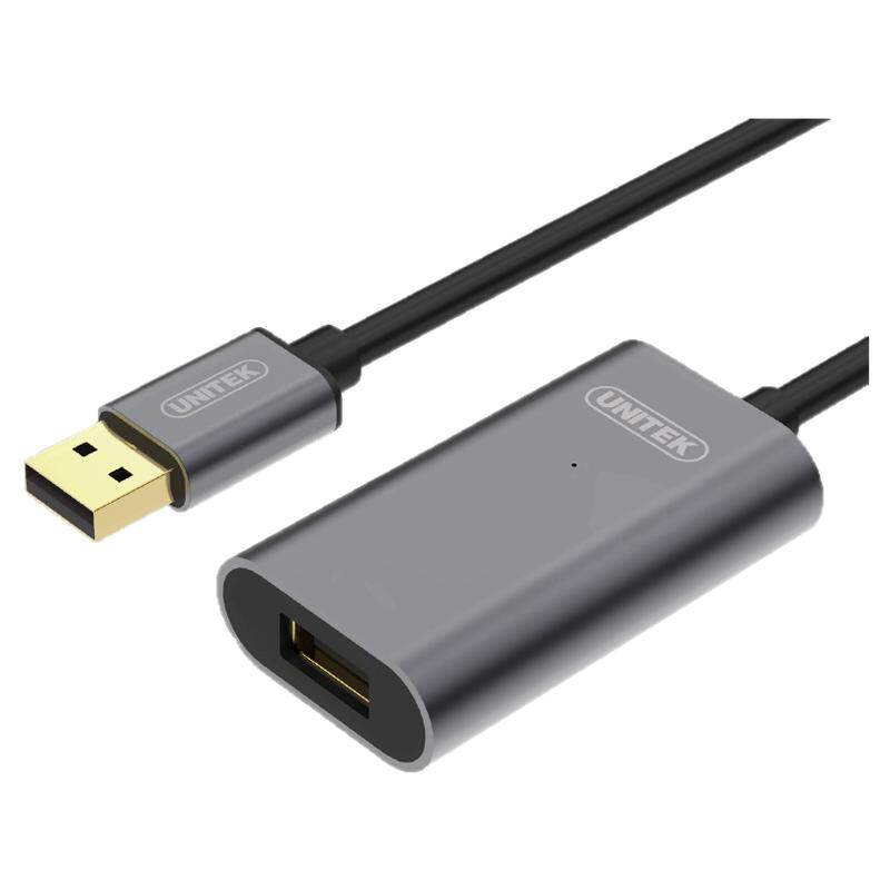 优越者USB2.0信号放大延长线5米10米USB延长线带芯片信号延长器带电源孔