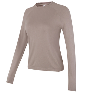 健身女孩秋冬新款瑜伽服套装圆领显瘦运动长袖速干普拉提训练上衣