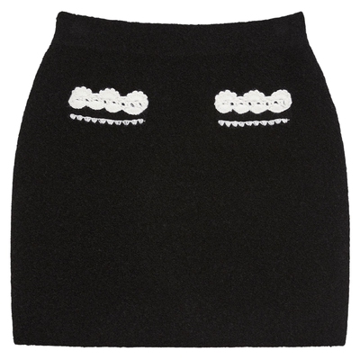 bebe冬季新款圈圈颗粒感半身裙