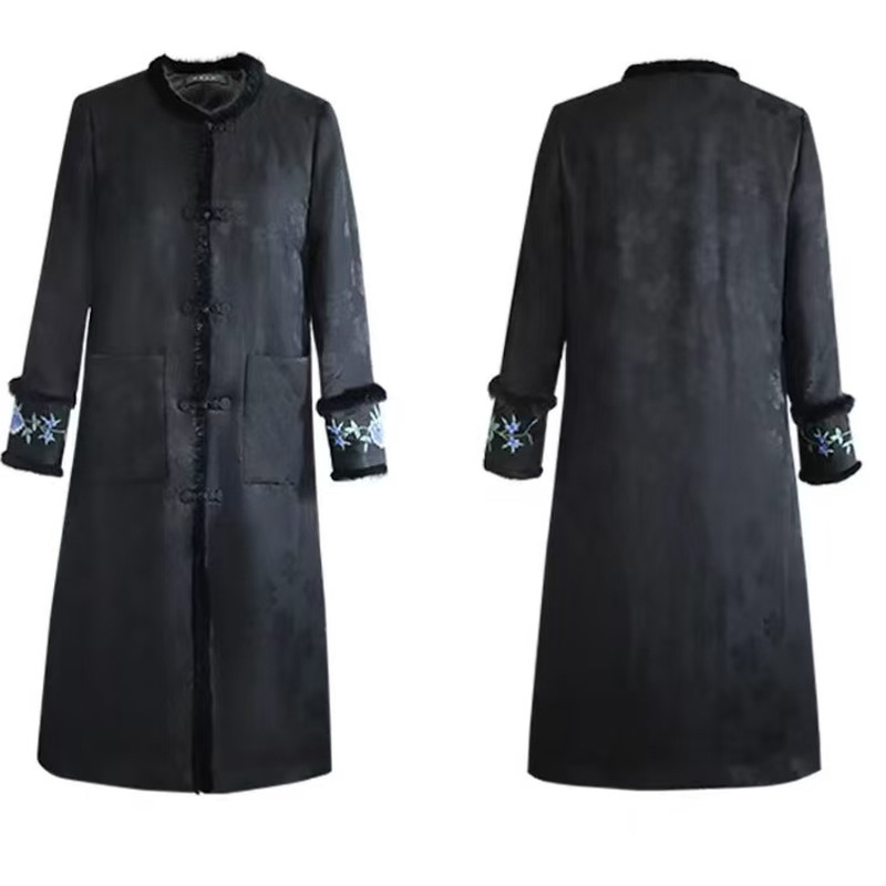 墨绣柑香素染真丝提花秋冬棉服