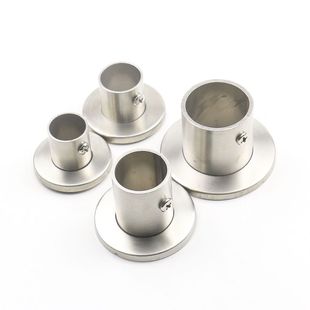 衣柜挂衣杆托 不锈钢管座固定托晾衣杆底座法兰座毛巾杆配件