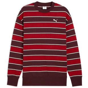新年红色复古条纹长袖卫衣男女款PUMA彪马官方新款休闲上衣632091