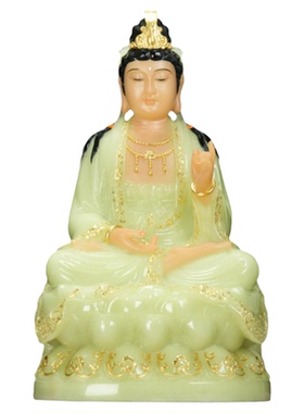 【结缘佛像】南海观音菩萨神像佛堂家用室内汉白玉摆件佛具用品