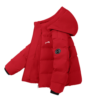 贵人鸟童装儿童羽绒服红色新年款女童棉服冬季新款男童白鸭绒外套