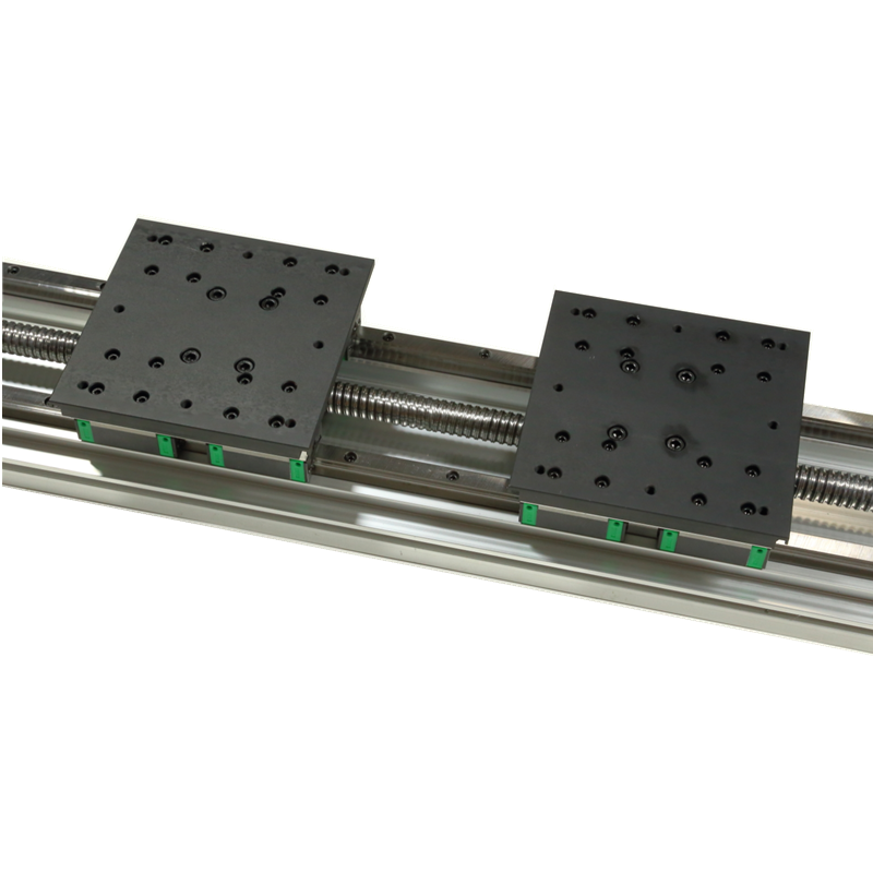 150宽重型双线轨直线导轨滑台双向正反牙滚珠丝杆自动手轮摇模组
