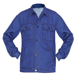 夏季牛仔工作服套装男 纯棉薄款电工电焊劳保服 工厂车间工装厂服