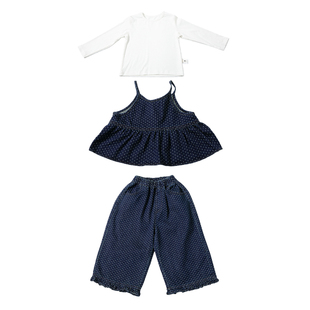 女童春装套装2026新款巨好看春季儿童装女宝宝洋气牛仔吊带三件套