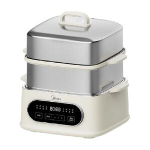 美的电蒸锅多功能家用三层蒸煮一体早餐机多层大容量煮锅不锈钢钢