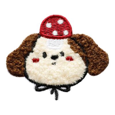 毛绒卡通羽绒服补丁贴自粘免缝