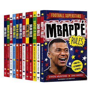 2026世界杯足球明星特辑12册英文原版 Football Superstars 梅西/C罗/姆巴佩/哈兰德/萨拉赫/凯恩/孙兴插图章节故事书球星名人传记
