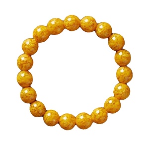 天然高纯度雄黄朱砂手串女款转运珠护身符黄色串珠手链男七夕礼物