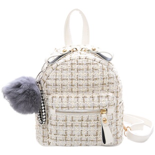 迷你小双肩包女2025新款韩版时尚休闲多用ins超火呢子高级感背包