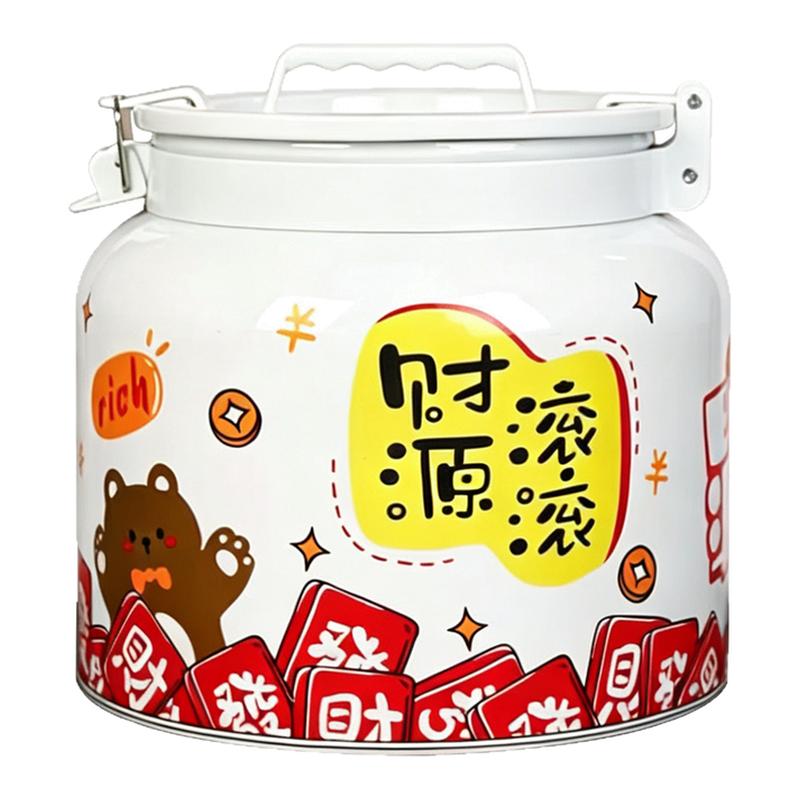 景德镇陶瓷储物罐 家用密封米缸水缸杂粮罐 3/5/10/20/30斤茶叶罐