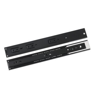 加厚轨道静音抽屉滑轨不锈钢缓冲阻尼导轨橱柜衣柜抽拉三节轨钢