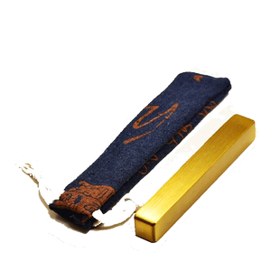 【手工打磨】黄铜镇纸镇尺书法压纸压宣纸镇 一对小摆件创意纯金属可爱文镇用品学生压纸神器 书法专用文房