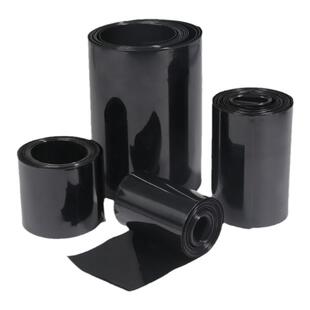 包邮环保PVC热缩管阻燃绝缘电池套热缩膜电池封装宽7mm~500mm黑色