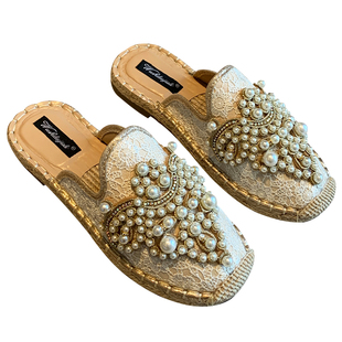 【TFM】小香风渔夫鞋女2026年新款包头半拖鞋女外穿一脚蹬穆勒鞋