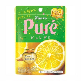日本直邮KANRO甘乐软糖葡萄白桃新品pure爱心圈圈混合果汁QQ糖果