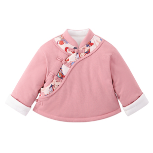 龙喜年加厚棉衣上衣国风旗袍婴儿衣服周岁女宝礼服新中式拜年服冬