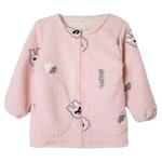 女童泰迪绒罩衣秋冬洋气长袖中大童儿童加绒加厚罩衫宝宝吃饭护衣