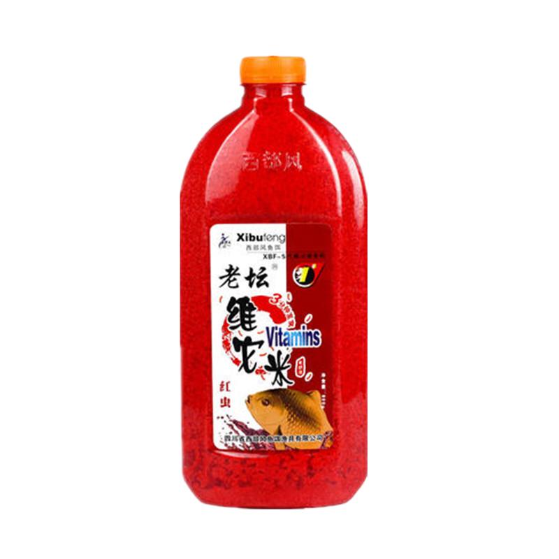 西部风老坛维它米打窝料野钓鲫鱼鲤鱼维他米红虫酒米鱼饵料诱鱼米