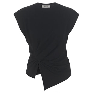 wana try无袖超显瘦纸片人T恤2026夏季新款韩系简约修身女款上衣