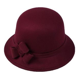 秋冬2025新款帽子女显脸小洋气毛呢礼帽秋季气质女款时髦渔夫帽