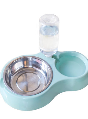猫狗双碗自动续水防打翻食盆