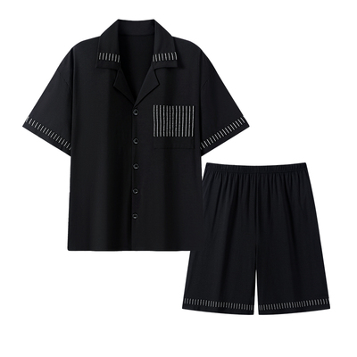 睡衣男款短袖纯棉家居服青少年